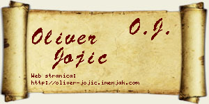 Oliver Jojić vizit kartica